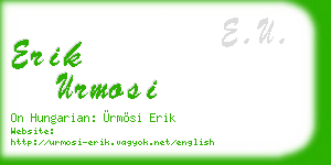 erik urmosi business card